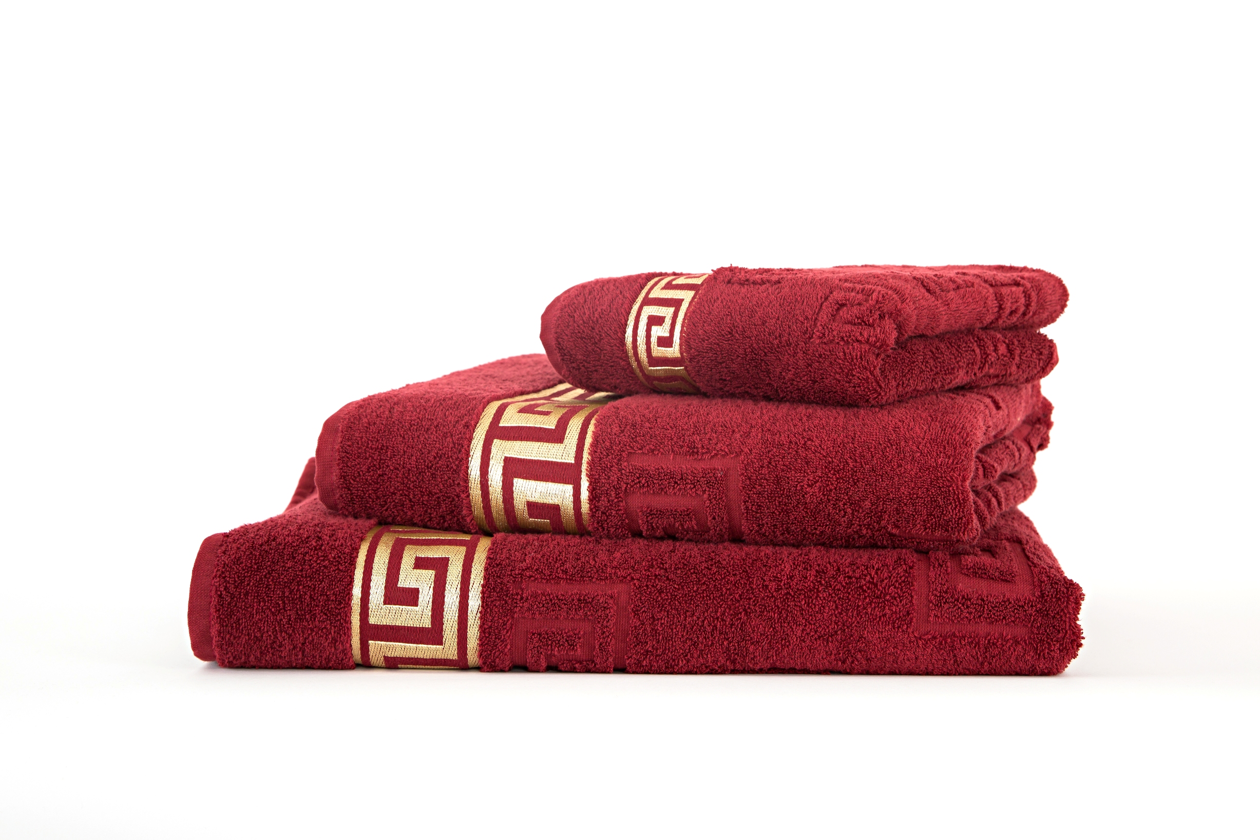 Set Handtuch - Arle-Living Medusa - | 3tlg. Frottee Luxus | Hochflor Gold Badtextilien Saunatuch Handtuchsets | Badetuch